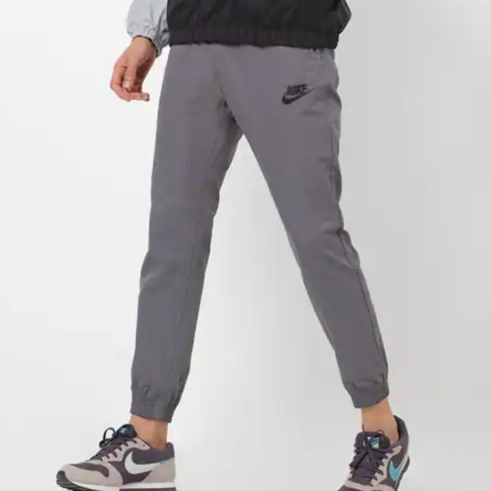 Nike Athleisure Gray Cotton/Nylon Jogger Pants Mens M